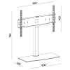 SONORA ELITESTAND 600 FIXED Επιτραπέζια Βάση 32"-65" 230-0077
