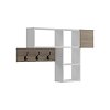 Κρεμάστρα τοίχου Wenia pakoworld σε sonoma-λευκό 99.5x15x61εκ 230-000120