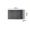 Craft Πάνω Ντουλάπι Γραφίτης 60x40x36εκ WM6036GRAPH