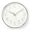 Ρολόι Τοίχου Nedis White & Silver 233-0033