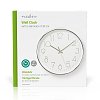 Ρολόι Τοίχου Nedis White & Silver 233-0033