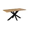 Tραπέζι Gilman pakoworld MDF sonoma-μαύρο 150x90x75εκ 235-000021
