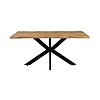 Tραπέζι Gilman pakoworld MDF sonoma-μαύρο 150x90x75εκ 235-000021
