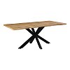 Tραπέζι Gilman pakoworld MDF sonoma-μαύρο 180x90x75εκ 235-000022