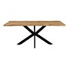 Tραπέζι Gilman pakoworld MDF sonoma-μαύρο 180x90x75εκ 235-000022