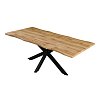 Tραπέζι Gilman pakoworld MDF sonoma-μαύρο 180x90x75εκ 235-000022