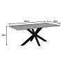 Tραπέζι Gilman pakoworld MDF sonoma-μαύρο 180x90x75εκ 235-000022