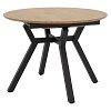Tραπέζι Frances pakoworld επεκτεινόμενο MDF sonoma-μαύρο 100-140x100x75εκ 235-000023