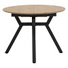 Tραπέζι Frances pakoworld επεκτεινόμενο MDF sonoma-μαύρο 100-140x100x75εκ 235-000023