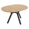 Tραπέζι Frances pakoworld επεκτεινόμενο MDF sonoma-μαύρο 100-140x100x75εκ 235-000023