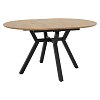 Tραπέζι Frances pakoworld επεκτεινόμενο MDF sonoma-μαύρο 100-140x100x75εκ 235-000023