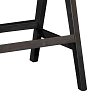 Σκαμπό bar Winslow pakoworld ξύλο rubberwood μαύρο-pvc rattan φυσικό-ύφασμα γκρι 2τμχ 247-000010