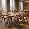 Τραπέζι Winslow pakoworld ξύλο rubberwood σε ανοιχτό καρυδί χρώμα 180x85x75εκ 247-000021
