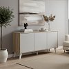 Μπουφές Billie pakoworld sonoma-γκρι 149x40x77εκ 248-000005