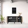 Μπουφές Billie pakoworld ανθρακί-sonoma 149x40x77εκ 248-000029