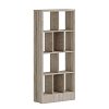 Βιβλιοθήκη Dividre pakoworld sonoma oak μελαμίνης 80x30x181εκ 249-000049