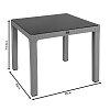 Τραπέζι Explore pakoworld με UV protection PP cappucino 90x90x73.5εκ 253-000032