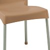 Καρέκλα Crafted pakoworld PP cappucino-αλουμίνιο γκρι 253-000037