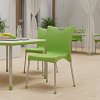 Καρέκλα Crafted pakoworld PP πράσινο-αλουμίνιο γκρι 253-000039