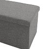 Σκαμπό-μπαούλο Greatness pakoworld ύφασμα γκρι 76x38x38εκ 257-000001
