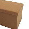 Σκαμπό-μπαούλο Greatness pakoworld ύφασμα μπεζ 76x38x38εκ 257-000002