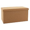 Σκαμπό-μπαούλο Greatness pakoworld ύφασμα μπεζ 76x38x38εκ 257-000002