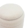 Σκαμπό-μπαούλο Dazzle pakoworld μπουκλέ cream-χρυσό Φ36x44εκ 257-000014