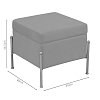 Σκαμπό-μπαούλο Panton pakoworld φυστικί-χρυσό 40x40x36.5εκ 257-000016