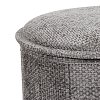 Σκαμπό-μπαούλο Trebia pakoworld γκρι ύφασμα 76x38x38εκ 257-000051