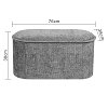 Σκαμπό-μπαούλο Trebia pakoworld γκρι ύφασμα 76x38x38εκ 257-000051