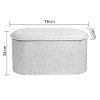 Σκαμπό-μπαούλο Trebia pakoworld κρεμ ύφασμα 76x38x38εκ 257-000052