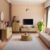Τραπέζι σαλονιού Scandi pakoworld MDF σε φυσική απόχρωση Φ80x35.5εκ 260-000009
