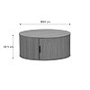 Τραπέζι σαλονιού Scandi pakoworld MDF σε φυσική απόχρωση Φ80x35.5εκ 260-000009