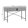 Γραφείο εργασίας Scandi pakoworld MDF/Metal σε φυσική απόχρωση με μεταλλικά μαύρα πόδια 120x60x76,5εκ 260-000024