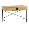 Γραφείο εργασίας Scandi pakoworld MDF/Metal σε φυσική απόχρωση με μεταλλικά μαύρα πόδια 120x60x76,5εκ 260-000024