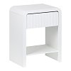 Κομοδίνο Zeplen pakoworld MDF σε λευκή απόχρωση 40x30x53εκ 260-000026