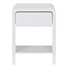 Κομοδίνο Zeplen pakoworld MDF σε λευκή απόχρωση 40x30x53εκ 260-000026