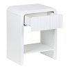 Κομοδίνο Zeplen pakoworld MDF σε λευκή απόχρωση 40x30x53εκ 260-000026