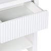 Κομοδίνο Zeplen pakoworld MDF σε λευκή απόχρωση 40x30x53εκ 260-000026