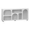 Μπουφές Emersi pakoworld με ράφια mdf σε λευκή απόχρωση 164x34x76εκ 260-000038