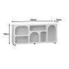 Μπουφές Emersi pakoworld με ράφια mdf σε λευκή απόχρωση 164x34x76εκ 260-000038