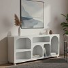 Μπουφές Emersi pakoworld με ράφια mdf σε λευκή απόχρωση 164x34x76εκ 260-000038