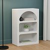 Βιβλιοθήκη-ραφιέρα Emersi pakoworld mdf σε λευκή απόχρωση 70x35x100εκ 260-000039