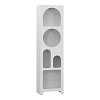 Βιβλιοθήκη Emersi pakoworld mdf σε λευκή απόχρωση 48x35x180εκ 260-000041