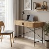 Γραφείο εργασίας Scandi pakoworld MDF/Metal σε φυσική απόχρωση με μεταλλικά μαύρα πόδια 120x60x76,5εκ 260-000024