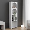 Βιβλιοθήκη Emersi pakoworld mdf σε λευκή απόχρωση 48x35x180εκ 260-000041