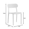 Καρέκλα Amvroan στοιβαζόμενη pakoworld με UV protection λευκό pp 51x49x79.5εκ 262-000035