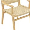 Πολυθρόνα Julien pakoworld rubber wood και σχοινί σε φυσική απόχρωση 62x60x85εκ 263-000006