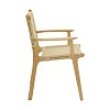 Πολυθρόνα Julien pakoworld rubber wood και σχοινί σε φυσική απόχρωση 62x60x85εκ 263-000006
