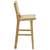 Σκαμπό μπαρ Julien pakoworld rubberwood φυσικό-έδρα φυσικό σχοινί 45x46x95εκ 263-000008